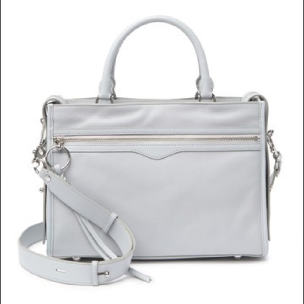 Rebecca Minkoff Ice Grey Bedford Leather Satchel